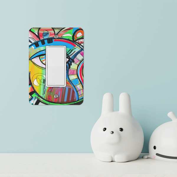 Abstract Eye Painting Rocker Light Switch Covers - Single - IN CONTEXT