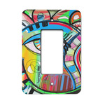 Abstract Eye Painting Rocker Style Light Switch Cover - Single Switch