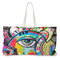 Abstract Eye Painting Large Rope Tote Bag - Front View