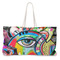 Abstract Eye Painting Large Tote Bag with Rope Handles