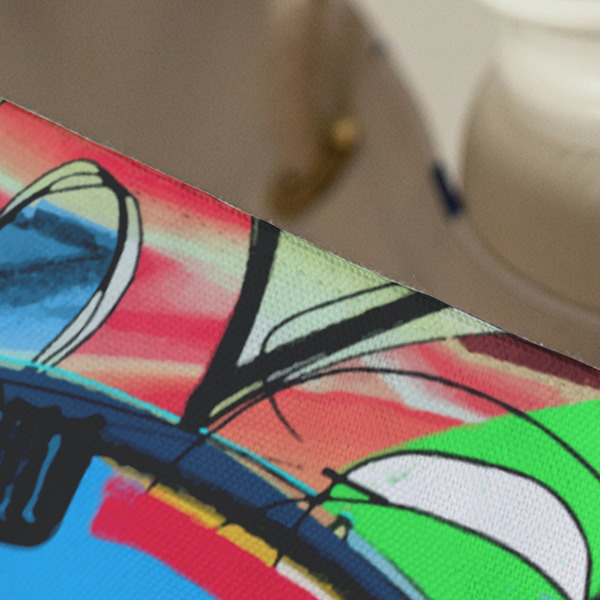 Abstract Eye Painting Large Rope Tote - Close Up View