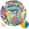 Abstract Eye Painting Round Beach Towel