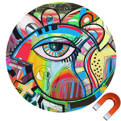Abstract Eye Painting Round Car Magnet - 10"