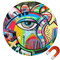 Abstract Eye Painting Round Car Magnet