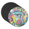 Abstract Eye Painting Round Coaster Rubber Back - Main