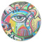 Abstract Eye Painting Round Coaster Rubber Back - Single