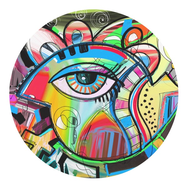 Custom Abstract Eye Painting Round Decal - Small