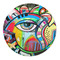 Abstract Eye Painting Round Indoor Rug - Front/Main