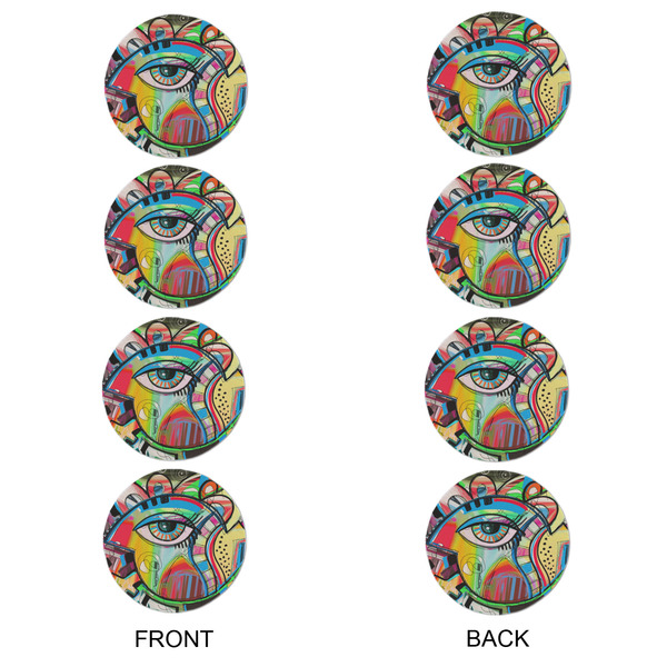 Abstract Eye Painting Round Linen Placemats - APPROVAL Set of 4 (double sided)