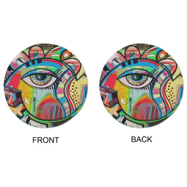 Abstract Eye Painting Round Linen Placemats - APPROVAL (double sided)