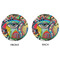 Abstract Eye Painting Round Linen Placemats - APPROVAL (double sided)