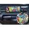 Abstract Eye Painting Round Luggage Tag & Handle Wrap - In Context