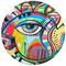 Abstract Eye Painting Round Mousepad - APPROVAL