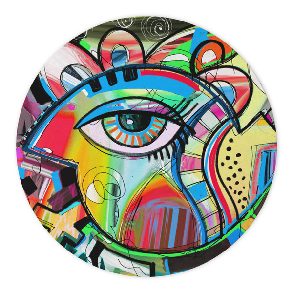 Abstract Eye Painting Round Paper Coaster - Approval