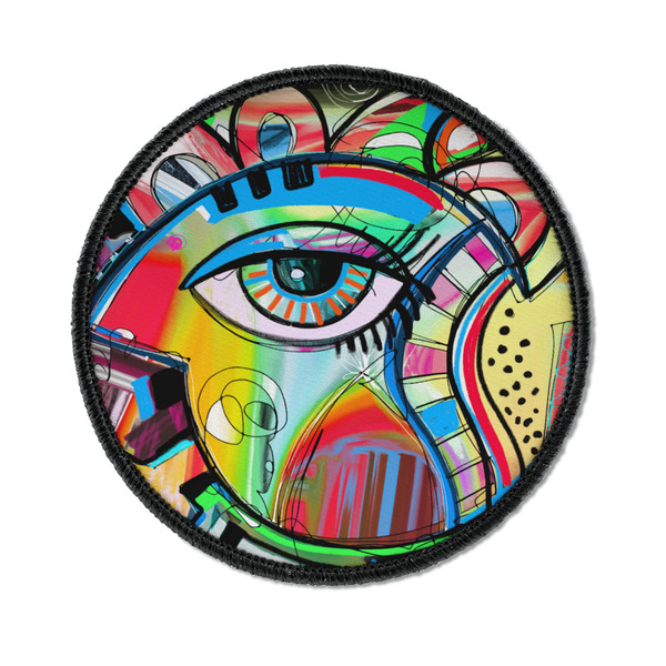 Custom Abstract Eye Painting Iron On Round Patch