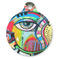 Abstract Eye Painting Round Pet ID Tag - Large - Front