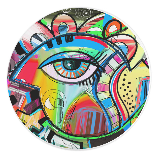 Custom Abstract Eye Painting Round Stone Trivet