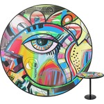 Abstract Eye Painting Round Table