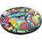 Abstract Eye Painting Round Table Top (Angle Shot)
