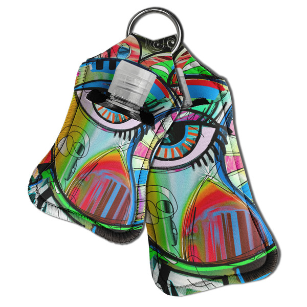 Abstract Eye Painting Sanitizer Holder Keychain - Both in Case (PARENT)