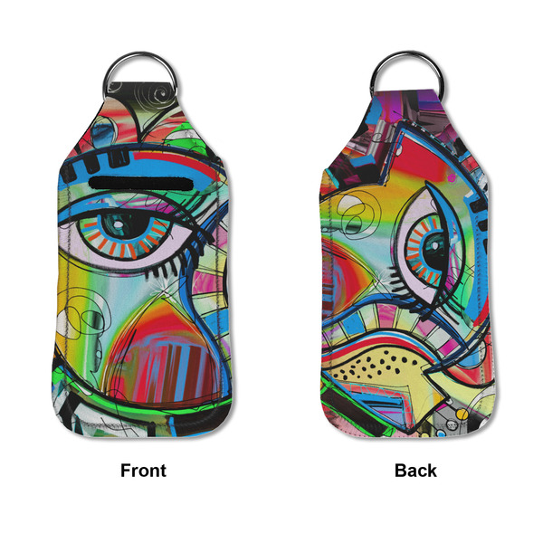 Abstract Eye Painting Sanitizer Holder Keychain - Large APPROVAL (Flat)
