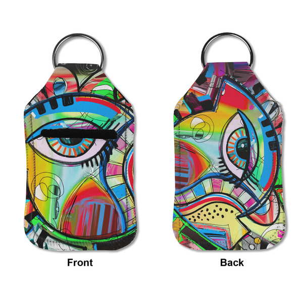 Abstract Eye Painting Sanitizer Holder Keychain - Small APPROVAL (Flat)