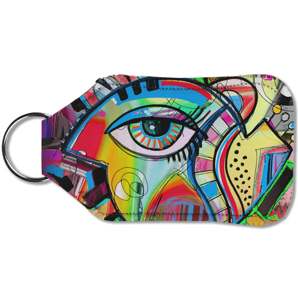 Abstract Eye Painting Sanitizer Holder Keychain - Small (Back)