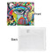 Abstract Eye Painting Security Blanket - Front & White Back View