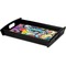 Abstract Eye Painting Serving Tray Black - Corner