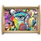Abstract Eye Painting Natural Wooden Tray - Large