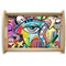 Abstract Eye Painting Natural Wooden Tray - Small