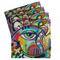 Abstract Eye Painting Set of 4 Sandstone Coasters - Front View
