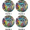 Abstract Eye Painting Set of Appetizer / Dessert Plates (Approval)