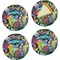 Abstract Eye Painting Set of Appetizer / Dessert Plates