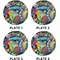 Abstract Eye Painting Set of Lunch / Dinner Plates (Approval)