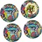 Abstract Eye Painting Set of Lunch / Dinner Plates