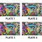 Abstract Eye Painting Set of Rectangular Appetizer / Dessert Plates (Approval)