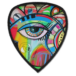 Abstract Eye Painting Iron on Shield Patch A