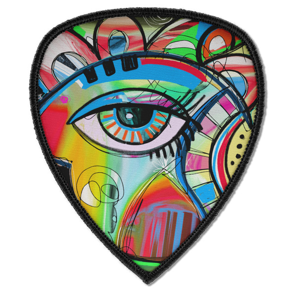 Custom Abstract Eye Painting Iron on Shield Patch A
