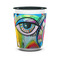 Abstract Eye Painting Shot Glass - Two Tone - FRONT