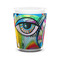 Abstract Eye Painting Shot Glass - White - FRONT