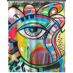 Abstract Eye Painting Extra Long Shower Curtain - 70"x84"