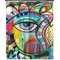 Abstract Eye Painting Shower Curtain 70x90