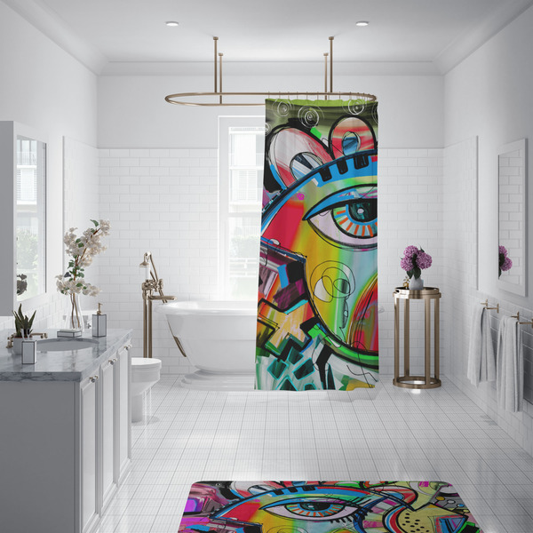 Abstract Eye Painting Shower Curtain - Custom Size