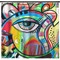 Abstract Eye Painting Shower Curtain (Personalized) (Non-Approval)