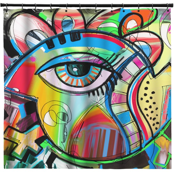 Custom Abstract Eye Painting Shower Curtain - 71" x 74"