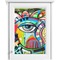 Abstract Eye Painting Single White Cabinet Decal