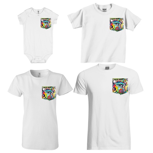 Abstract Eye Painting Sized Pockets on Various Products