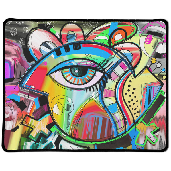 Custom Abstract Eye Painting Large Gaming Mouse Pad - 12.5" x 10"
