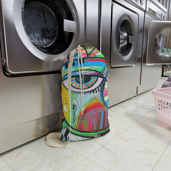 Abstract Eye Painting Small Landry Bag - In Context